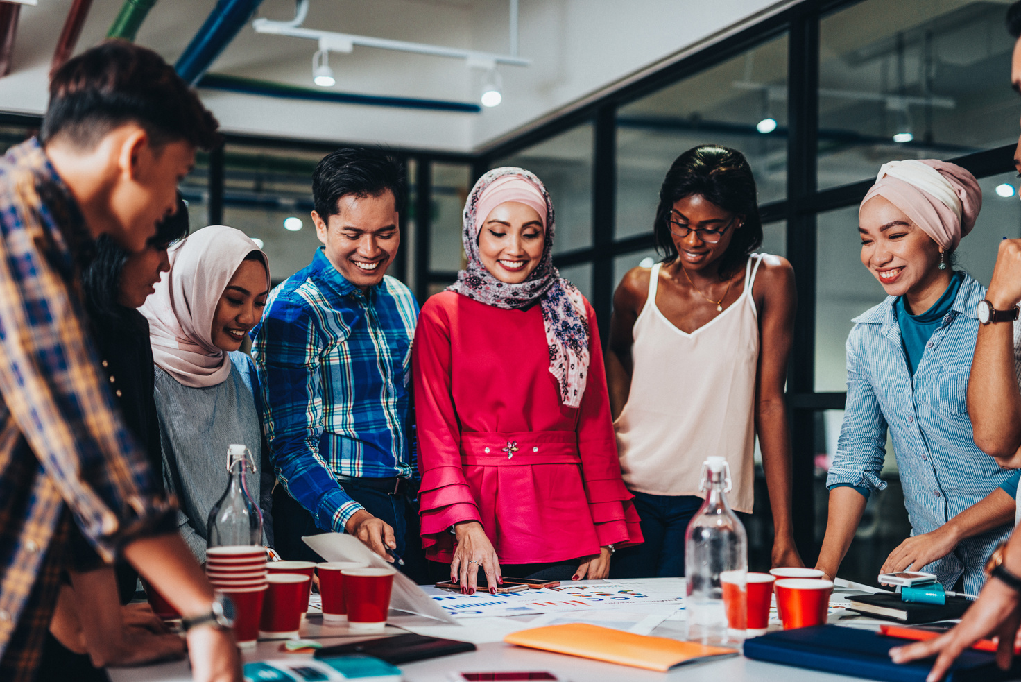 Female leader on business meeting in Malaysia